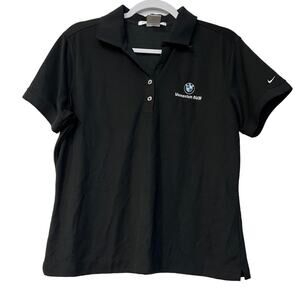 Unisex Nike Golf Dri-FIT Size XL Momentum BMW Black Embroidered Polo Shirt Crew